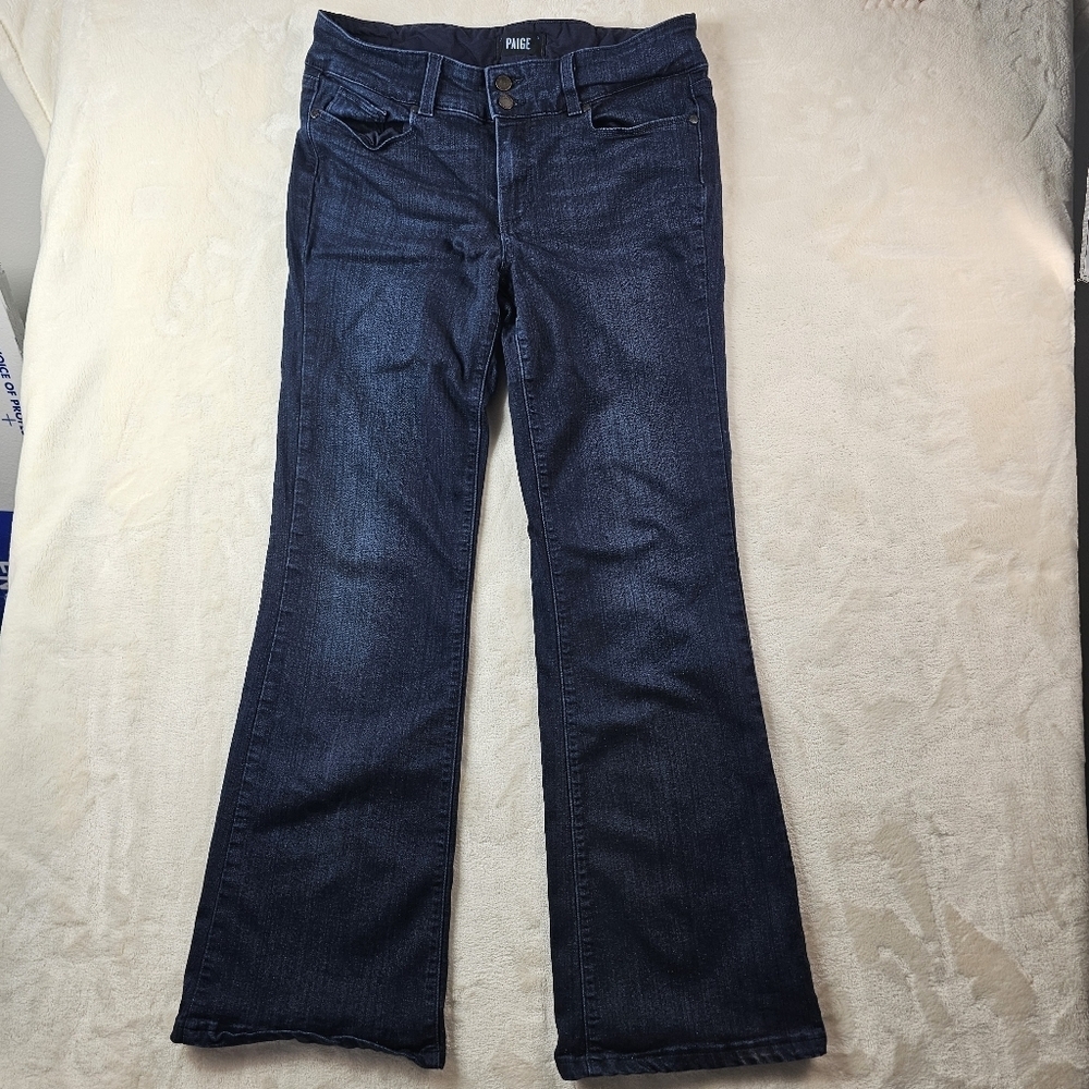 Paige Denim Jeans Hidden Hills Boot Women’s 31 Dark Wash flared